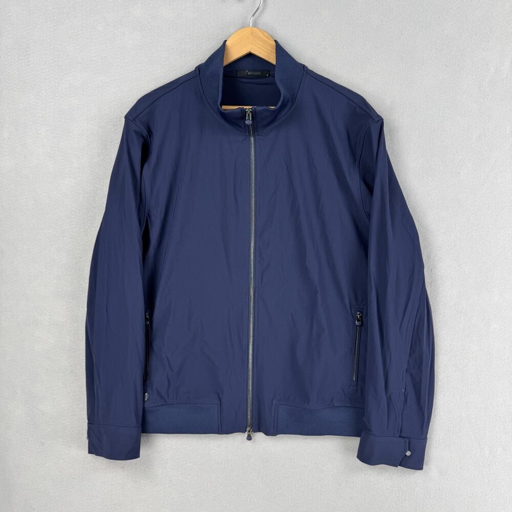 Greyson Jacket Mens Large Blue Softshell Full Zip Golf Windbreaker Lightweight